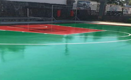 金昌篮球场翻新地面